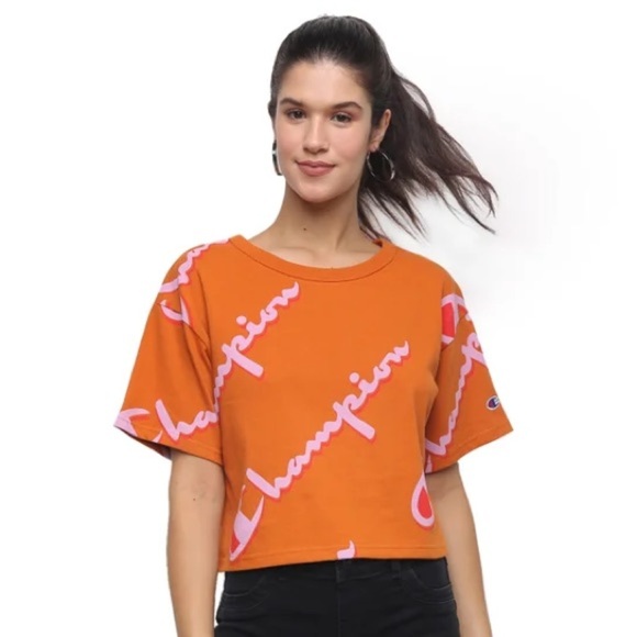 Champion rust orange‎ crop top  XS - Picture 2 of 8